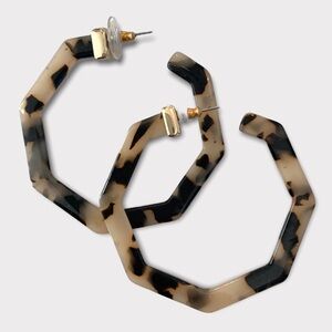EARRINGS | Acrylic Cheetah Hoops